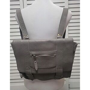 Vere Verto Gray Convertible Backpack Shoulder Bag NWOT Pebble Leather Classic